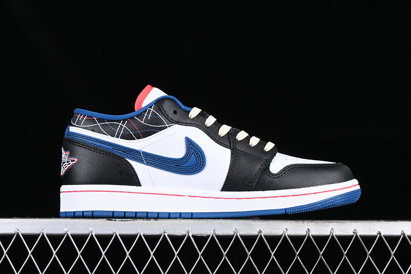 Air Jordan 1 Low Se White/Black/Blue/Red 9