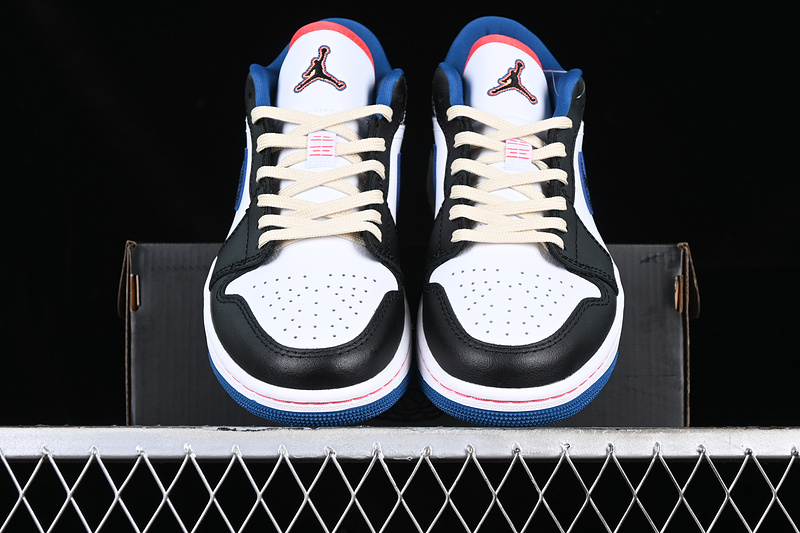 Air Jordan 1 Low Se White/Black/Blue/Red 17