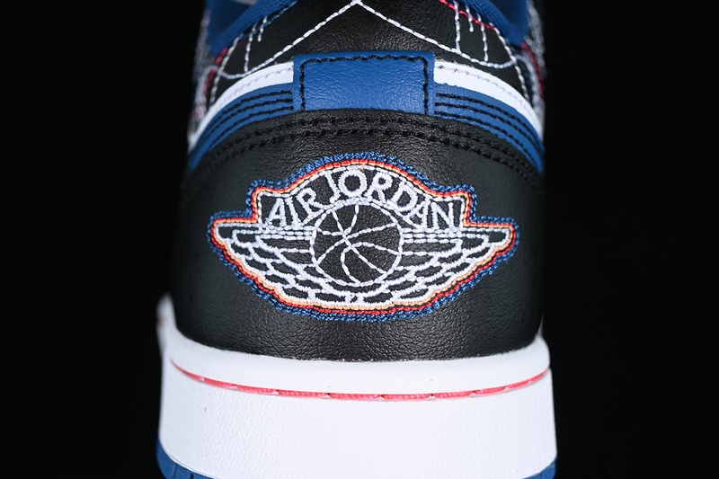 Air Jordan 1 Low Se White/Black/Blue/Red 25