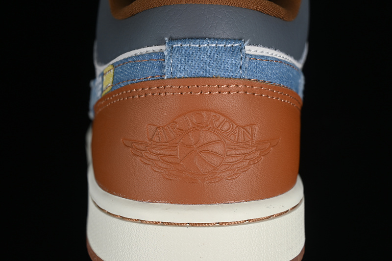 Air Jordan 1 Low Repaired Denimswoosh Phantom/Coconut Milk/Amber Brown/Star Blue 5