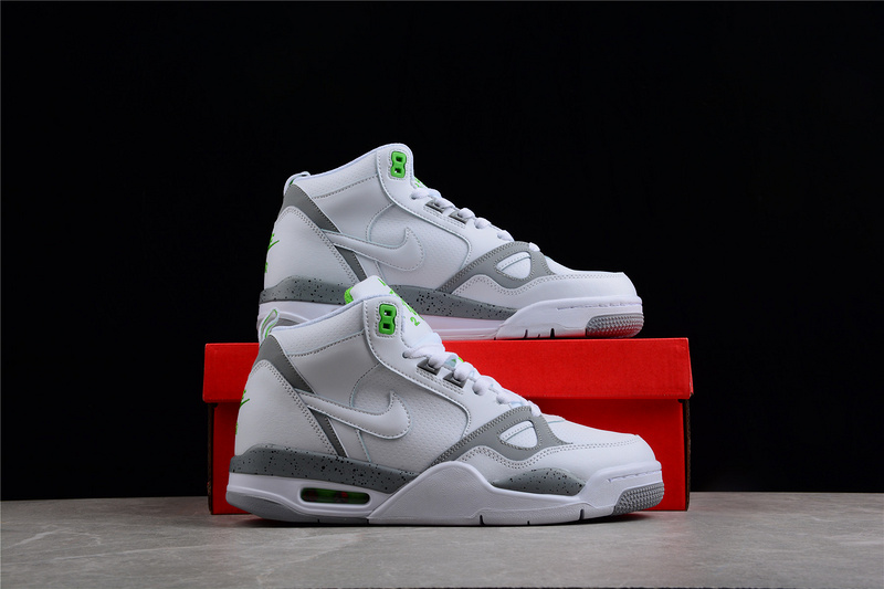 Air Flight 13 Mid White/Grey-Green 3