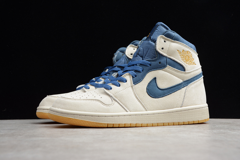 Air Jordan 1 Retro Mid Jeter Sail/Bronze-College Navy 3