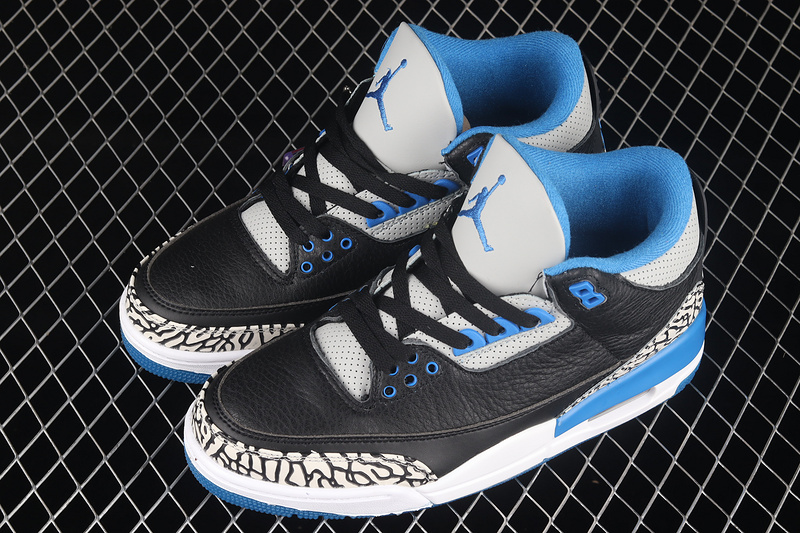 Air Jordan 3 Retro Sport Blue-Wolf Grey/Black 3