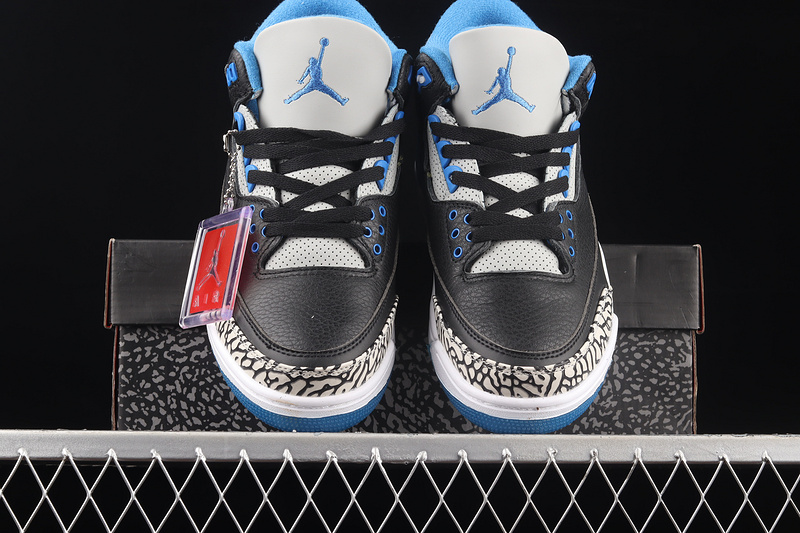 Air Jordan 3 Retro Sport Blue-Wolf Grey/Black 13