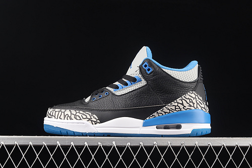 Air Jordan 3 Retro Sport Blue-Wolf Grey/Black 23