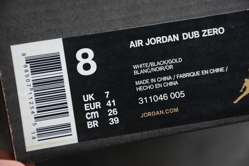 Air Jordan Dub Zero White/Black-Metallic Gold 11