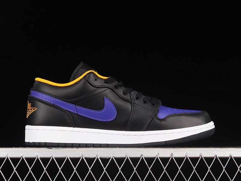 Air Jordan 1 Low Black/Dark Concord/Taxi 21