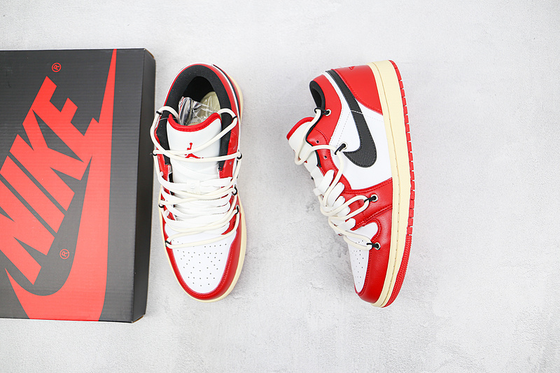 Air Jordan 1 Low Red/White/Black 7