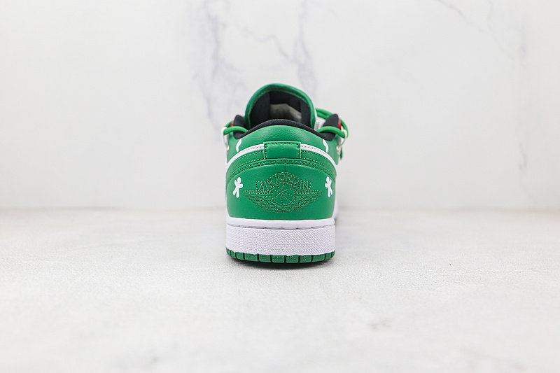 Ow X Air Jordan 1 Low White/Green/Red 9