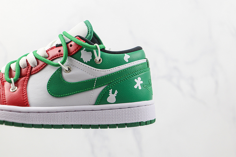 Ow X Air Jordan 1 Low White/Green/Red 19