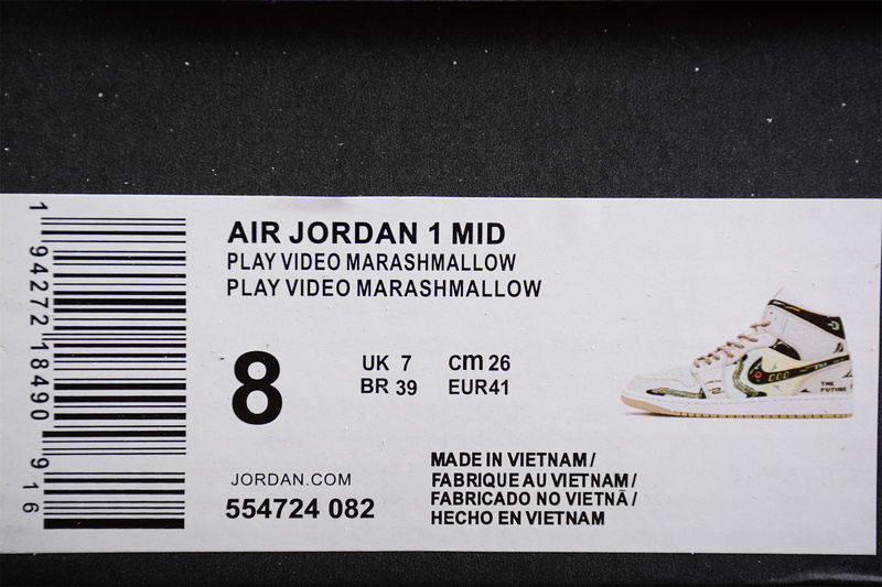 Air Jordan 1 Mid White/Multi-Color/Black 17