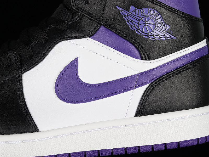 Air Jordan 1 Mid Dark Iris White/Black/Court Purple 7