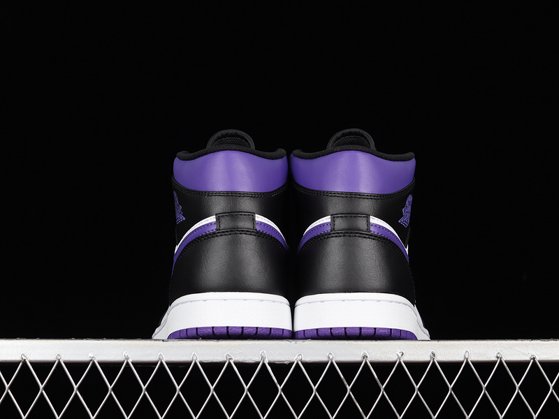 Air Jordan 1 Mid Dark Iris White/Black/Court Purple 9