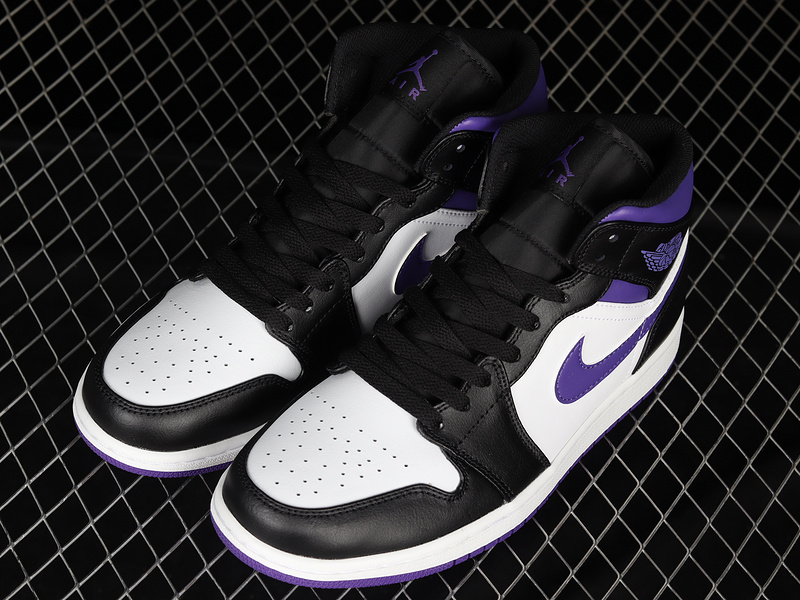 Air Jordan 1 Mid Dark Iris White/Black/Court Purple 17