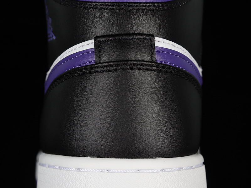 Air Jordan 1 Mid Dark Iris White/Black/Court Purple 23