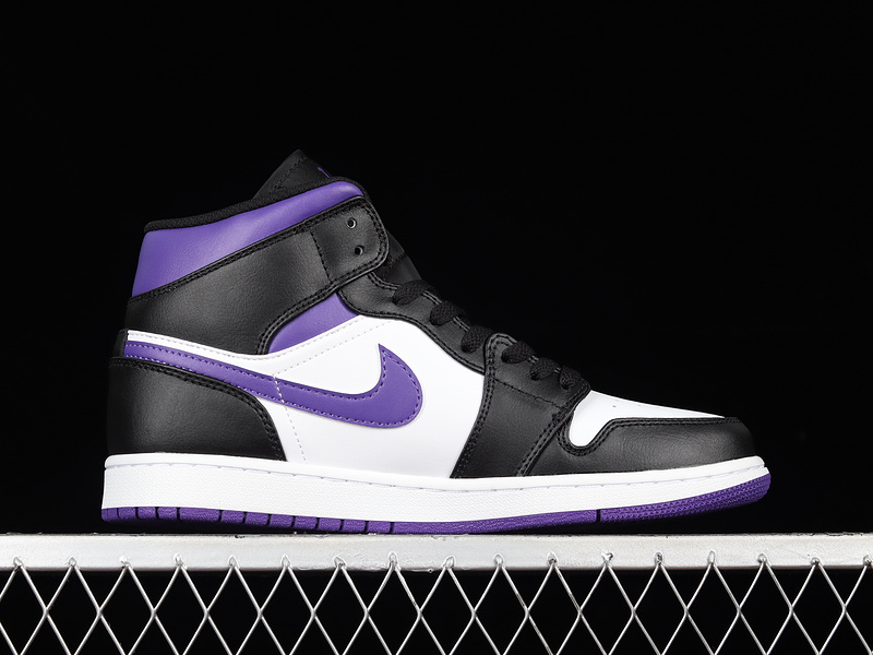 Air Jordan 1 Mid Dark Iris White/Black/Court Purple 29