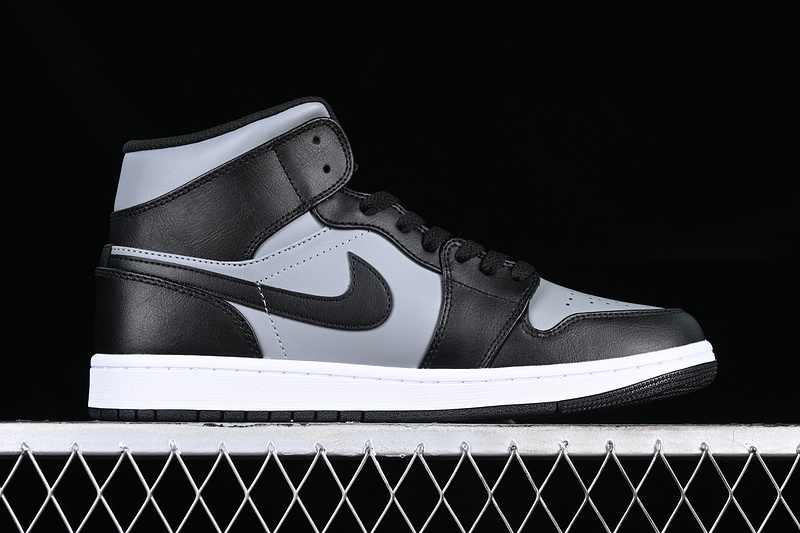 Air Jordan 1 Mid White/Grey/Black/Red 19