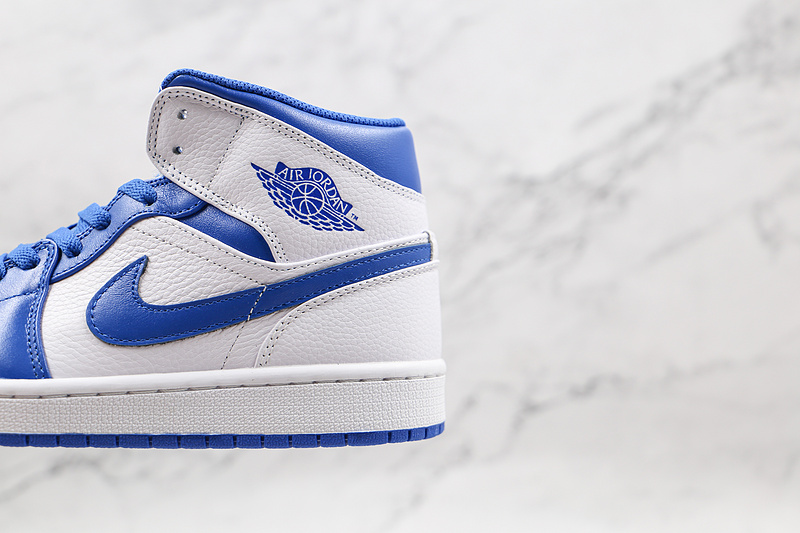 Air Jordan 1 Mid White/White/Hyper Royal 21