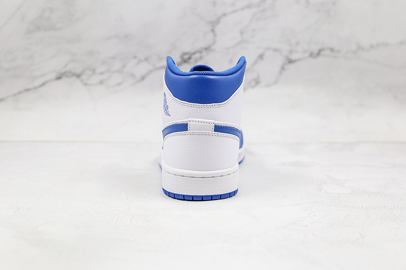 Air Jordan 1 Mid White/White/Hyper Royal 23