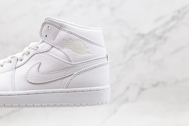 Air Jordan 1 Mid White/White-White 9