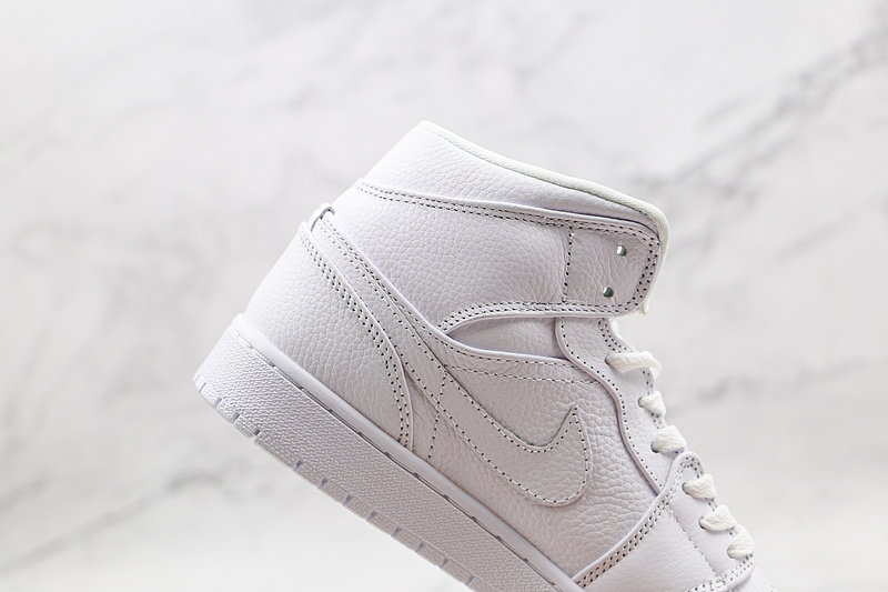 Air Jordan 1 Mid White/White-White 13