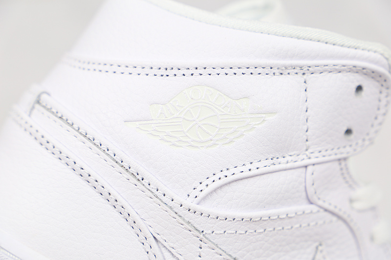 Air Jordan 1 Mid White/White-White 21