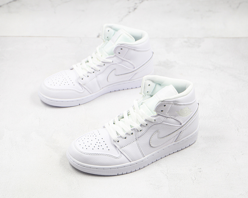 Air Jordan 1 Mid White/White-White 23