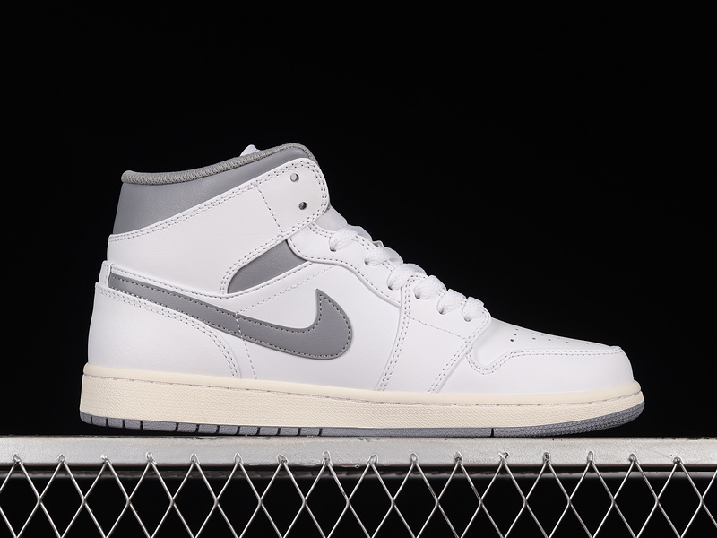 Air Jordan 1 Mid White/Stealth/Neutral Grey 11