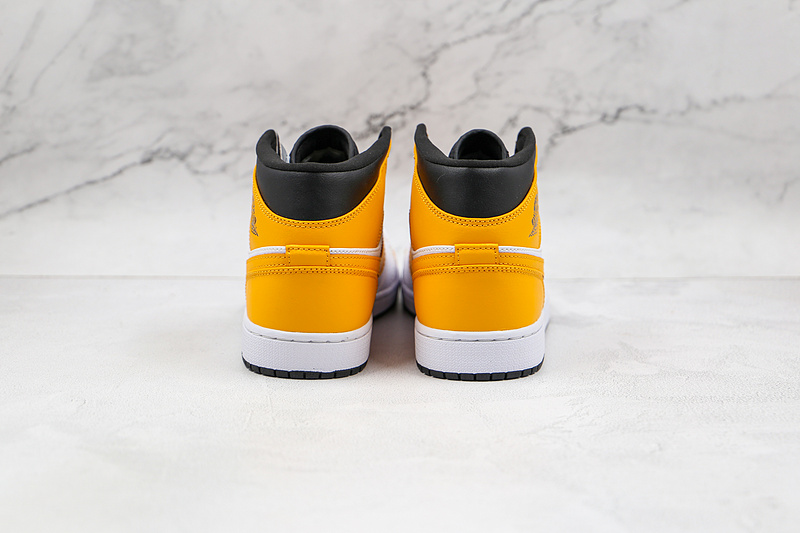 Air Jordan 1 Mid White/Black/University Gold 11