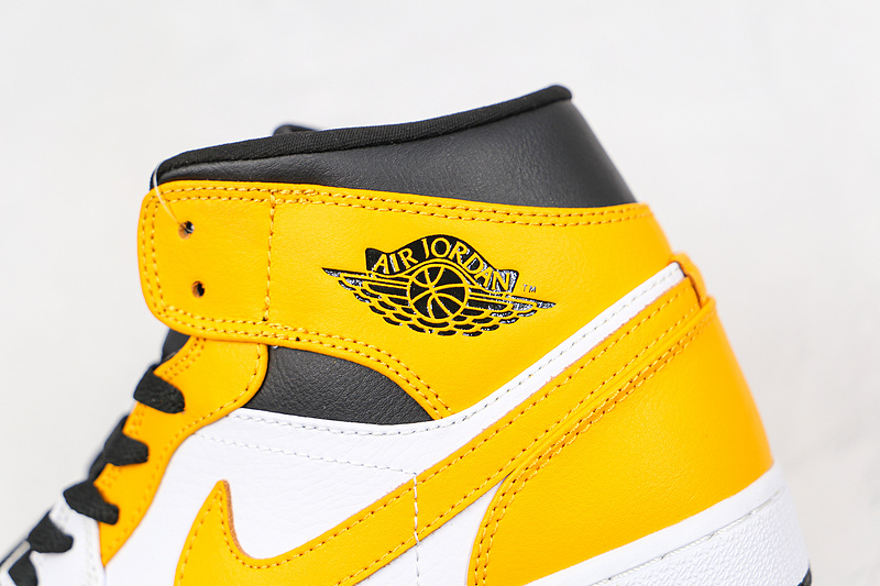 Air Jordan 1 Mid White/Black/University Gold 21