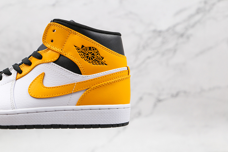 Air Jordan 1 Mid White/Black/University Gold 29