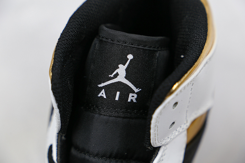 Air Jordan 1 Mid White/Black/Gold 15