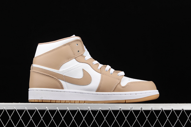 Air Jordan 1 Mid Tan/White/Gum 5