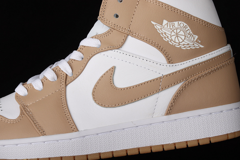 Air Jordan 1 Mid Tan/White/Gum 7