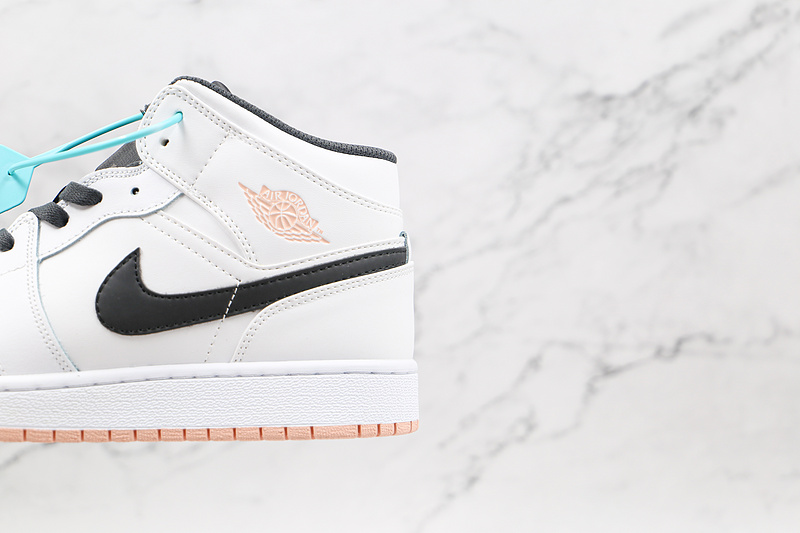 Air Jordan 1 Mid Gs White/Anthracite/Arctic Orange 3