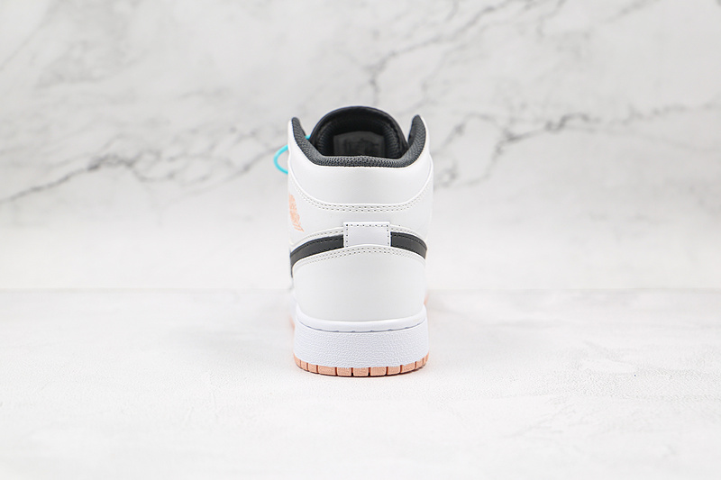 Air Jordan 1 Mid Gs White/Anthracite/Arctic Orange 11