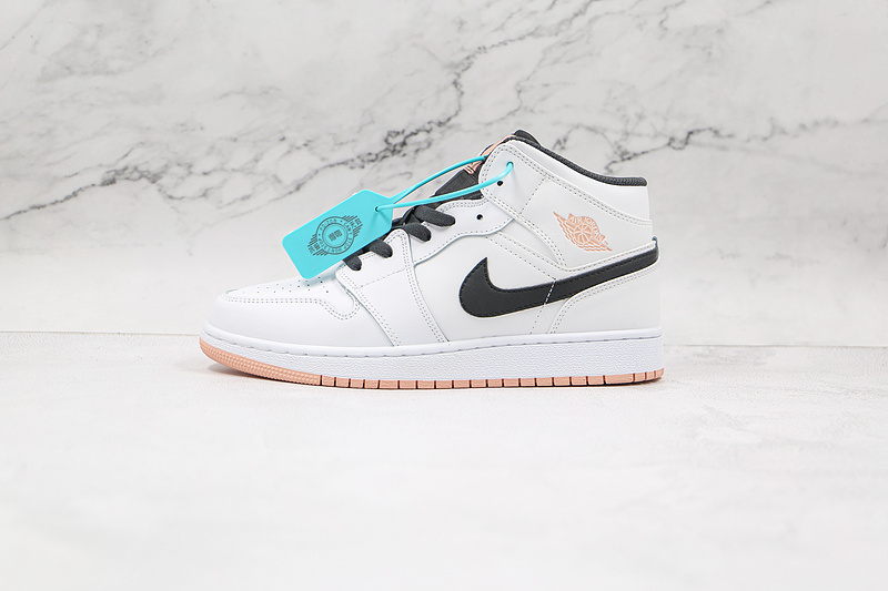 Air Jordan 1 Mid Gs White/Anthracite/Arctic Orange 15