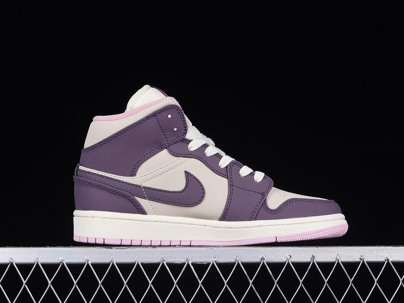 Air Jordan 1 Retro Mid Gs Pro Purple/Desert Sand 27