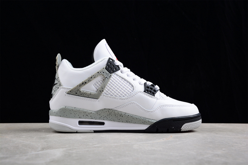 Air Jordan 4 Retro Og White Cement White/Fire Red-Tech Grey-Black 3