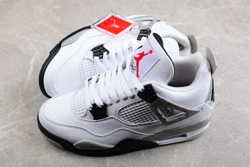 Air Jordan 4 Retro Og White Cement White/Fire Red-Tech Grey-Black 5