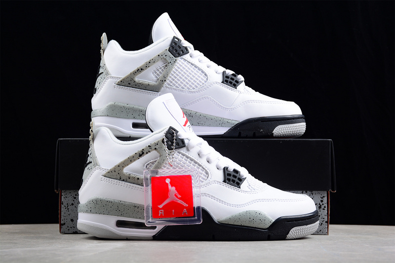 Air Jordan 4 Retro Og White Cement White/Fire Red-Tech Grey-Black 21