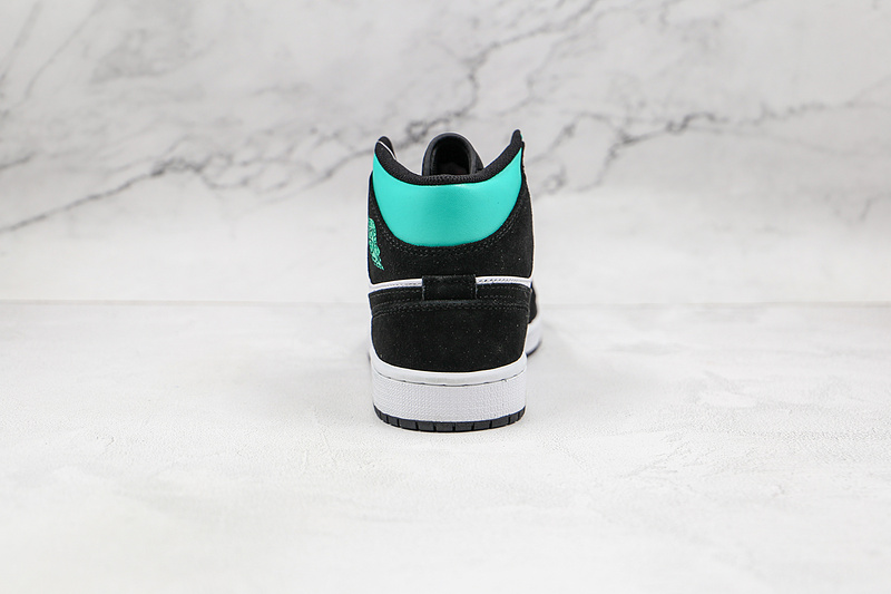 Air Jordan 1 Mid Se South Beach White/Black/Pink-Green 29