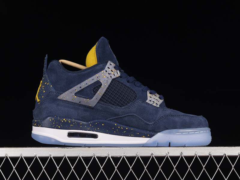 Air Jordan 4 Retro Michigan Wolverines Pe College Navy/Amarillo/White 3