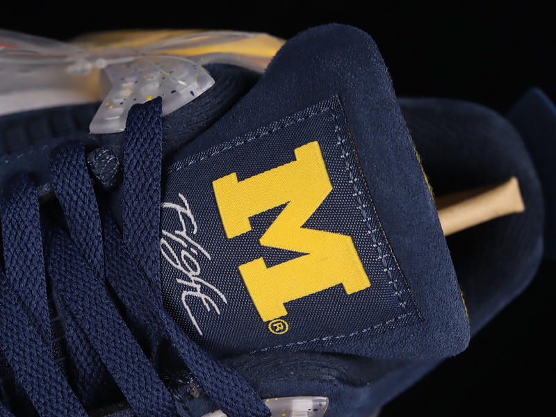 Air Jordan 4 Retro Michigan Wolverines Pe College Navy/Amarillo/White 29