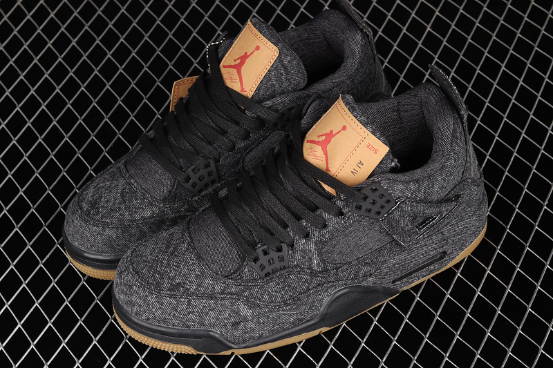 Levi's X Air Jordan 4 Retro Black Denim Black/Black-Black 11