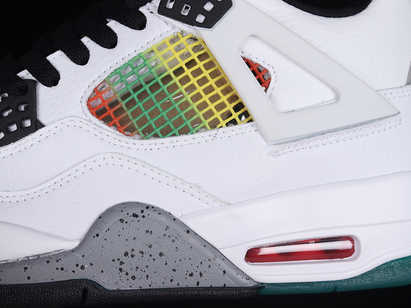 Air Jordan 4 Retro Rasta White/University Red/Lucid Green/Black 9