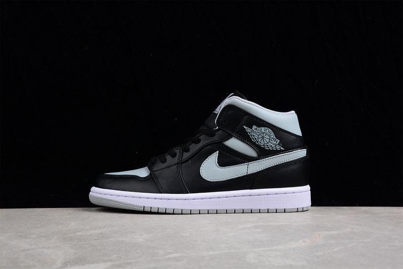 Air Jordan 1 Mid Black/Black/Grey 25