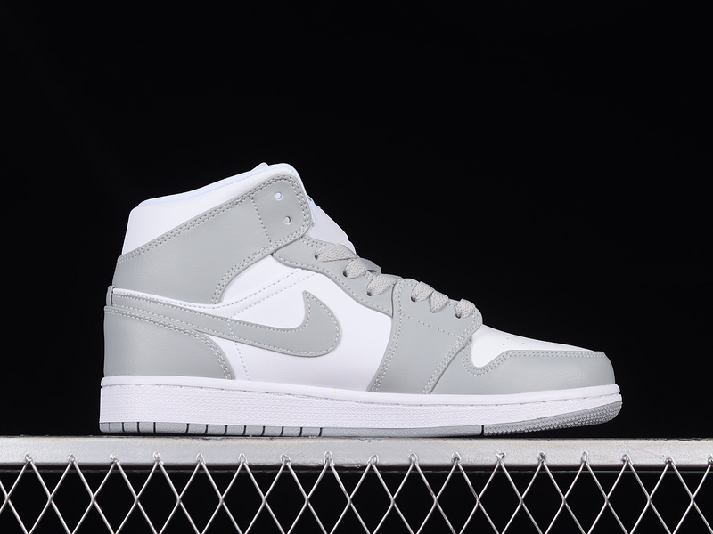 Air Jordan 1 Mid Grey/Sail/White 11