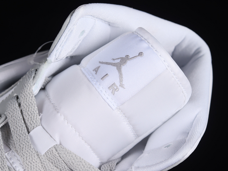 Air Jordan 1 Mid Grey/Sail/White 15