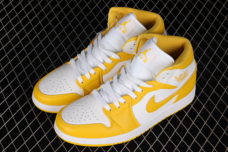 Air Jordan 1 Mid Pollen White/University Gold/White 7